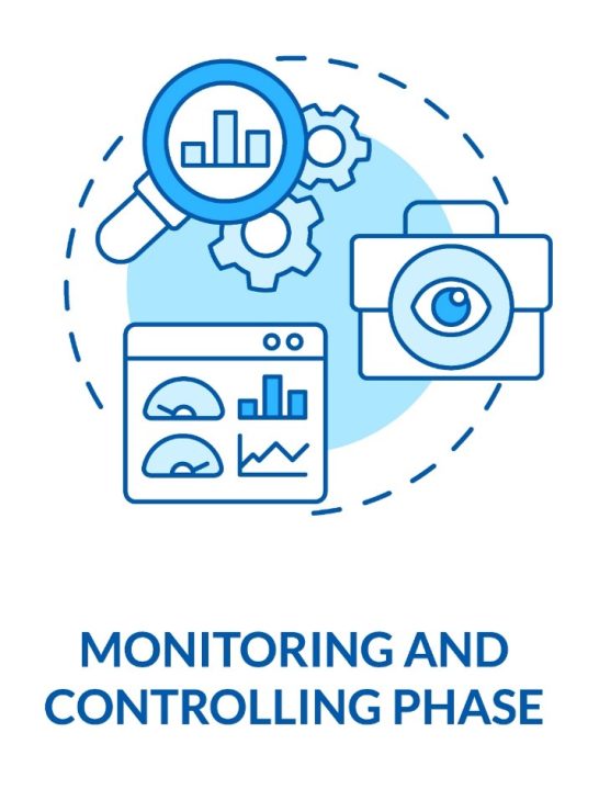 Monitoring and Controlling phase icon for Revisioned